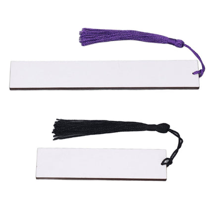 60 Pcs Sublimation Blanks Bookmark Double Sided Sublimation Blanks Products With Colorful Tassels For Diy Gift Labels.