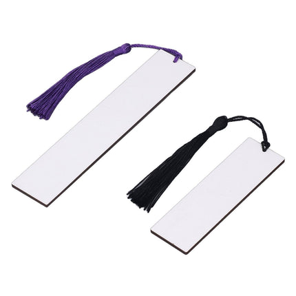 60 Pcs Sublimation Blanks Bookmark Double Sided Sublimation Blanks Products With Colorful Tassels For Diy Gift Labels.