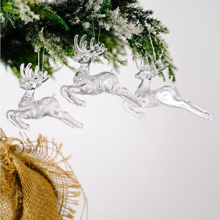 Christmas Decorations Ornaments Set,Clear Icicle Drops Hanging Christmas Tree Decorations Pendants For Xmas New Year Party.