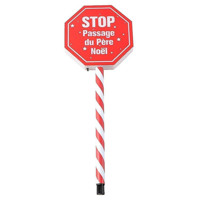 Christmas Garden Stop Sign Solar Energy Garden Decoration Garden Stake Creative Courtyard Landscape.