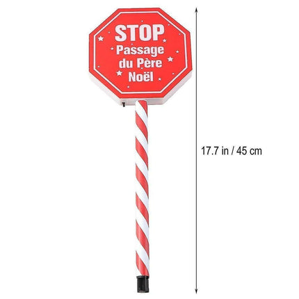 Christmas Garden Stop Sign Solar Energy Garden Decoration Garden Stake Creative Courtyard Landscape.