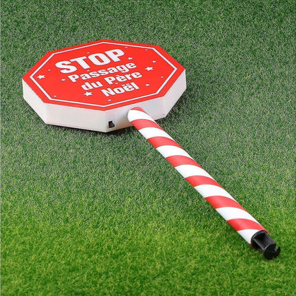Christmas Garden Stop Sign Solar Energy Garden Decoration Garden Stake Creative Courtyard Landscape.