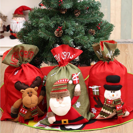 Christmas Gift Bags Christmas Gift Wrapping Bags, For babies Package Storage Party Candy Decorations.