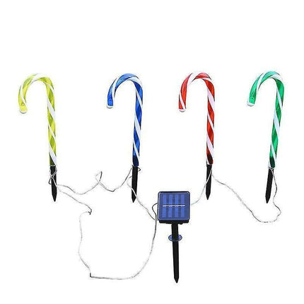 Christmas Solar Candy Cane Lights Candy Cane Pathway Markers Lights Set Of Xmas Led Yard Lawn Indoor Outdoor Decoration Lights For House Path Walkway.