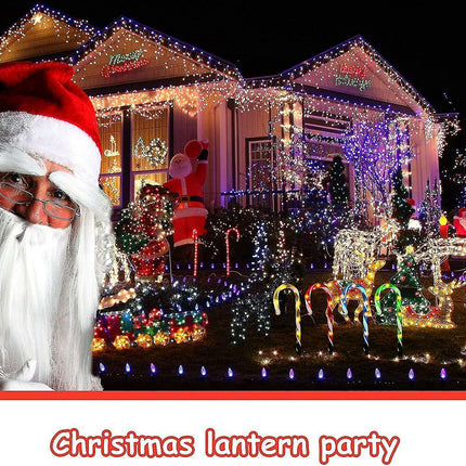 Christmas Solar Candy Cane Lights Candy Cane Pathway Markers Lights Set Of Xmas Led Yard Lawn Indoor Outdoor Decoration Lights For House Path Walkway.