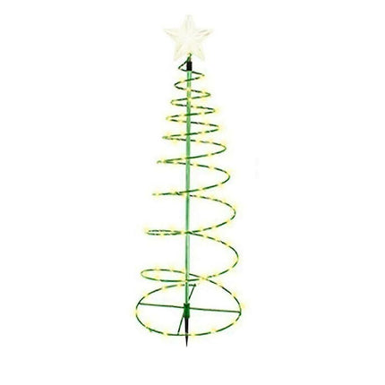 Christmas Tree Solar Stake Lights Spiral Christmas Tree Solar Stake Lights Outdoor Decorative Outdoor Yellow.