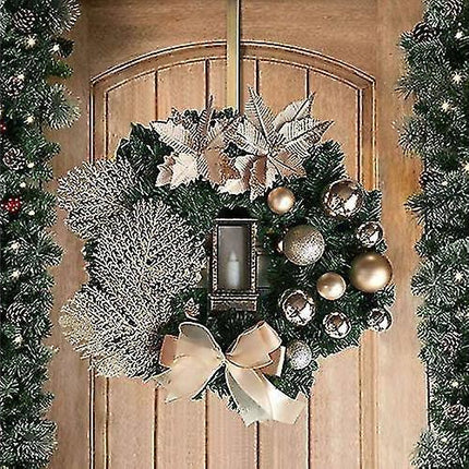 Christmas Wreath Artificial Flowers Champagne 25cm Christmas Wreaths Christmas Fireplace Wreath For Christmas Decor.