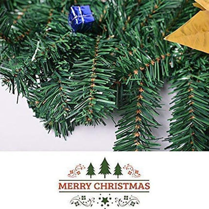 Christmas Wreath Decoration 8.9 Ft Christmas Wreath Artificial Tree Wreath, Suitable for Outdoor and Indoor Non-light Green.