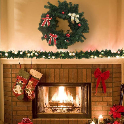 Christmas Wreath Decoration 8.9 Ft Christmas Wreath Artificial Tree Wreath, Suitable for Outdoor and Indoor Non-light Green.