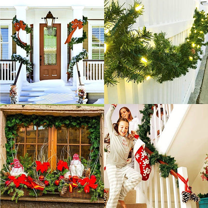 Christmas Wreath Decoration 8.9 Ft Christmas Wreath Artificial Tree Wreath, Suitable for Outdoor and Indoor Non-light Green.