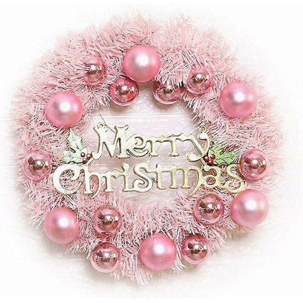Christmas Wreath Door Wreath Wall Wreath 30CM Artificial Christmas Door Wreath Christmas Wreath with Christmas Balls Artificial Wreath Christmas Decor.