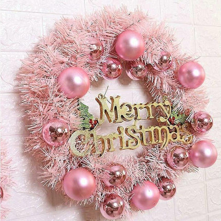 Christmas Wreath Door Wreath Wall Wreath 30CM Artificial Christmas Door Wreath Christmas Wreath with Christmas Balls Artificial Wreath Christmas Decor.