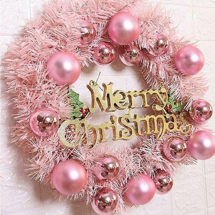 Christmas Wreath Door Wreath Wall Wreath 30CM Artificial Christmas Door Wreath Christmas Wreath with Christmas Balls Artificial Wreath Christmas Decor.