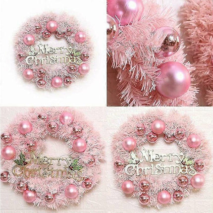 Christmas Wreath Door Wreath Wall Wreath 30CM Artificial Christmas Door Wreath Christmas Wreath with Christmas Balls Artificial Wreath Christmas Decor.