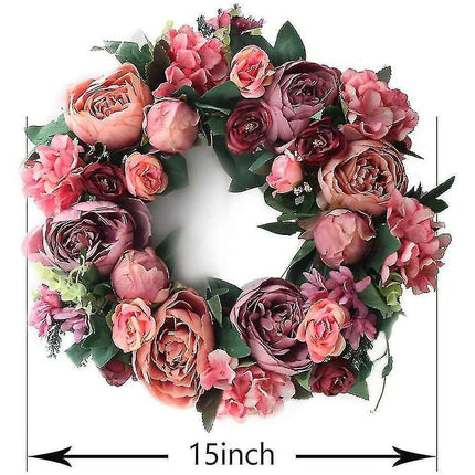 Christmas Wreath Thanksgiving Wreath Deep Red.