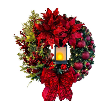 Christmas Wreath Vintage Easy Christmas Wreath for Home 40cm.