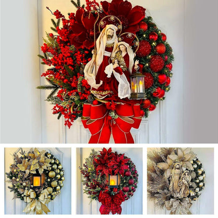 Christmas Wreath Vintage Easy Christmas Wreath for Home 40cm.