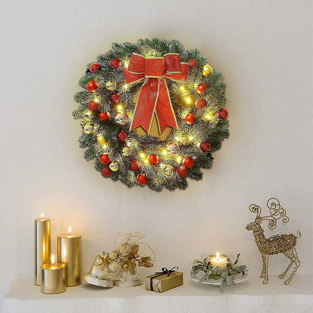 Christmas Wreath With Led And Gate Wreath Christmas Wreath Christmas Wreath Outdoor Christmas 30cm.