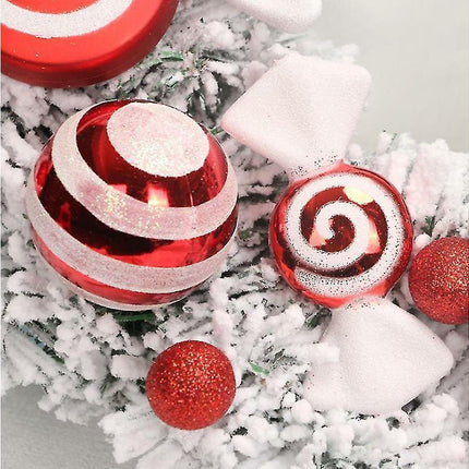 Christmas Wreath, Outdoor Christmas Wreath At The Front Door, Christmas Wreath, Christmas Party Decoration.