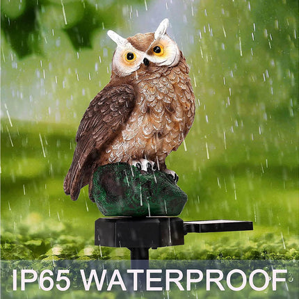 Garden Solar Lights Outdoor Decor- Resin Owl Solar LED Garden Lights-Waterproof, Energy Saving- Owl Shape with Stake for Garden Lawn, Yard Art, Pathway.
