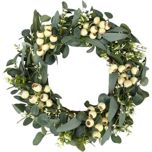 Green Eucalyptus Wreath,Artificial Eucalyptus Leaves Wreath.