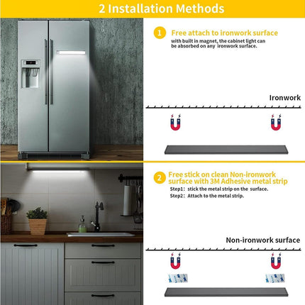 LED Closet Light with Motion Sensor, 12 Inch Dimmable Rechargeable LED Under Kitchen Cabinet Light.