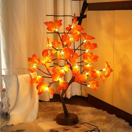 Night Lights -24 Led Lights Maple Leaf Tree Lights.