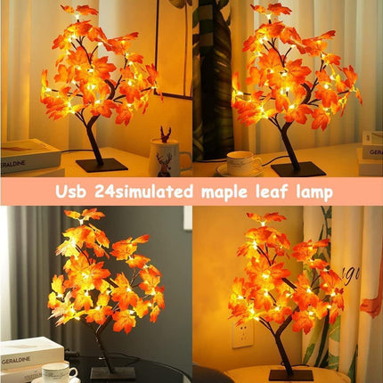 Night Lights -24 Led Lights Maple Leaf Tree Lights.