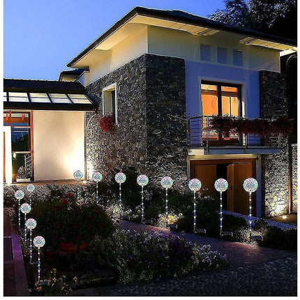 Outdoor Christmas Decorations, 2 Pack Upgraded Solar Dandelion Outdoor Lights, Waterproof Solar Christmas Garden Stake Lights Solar Christmas Pathway.