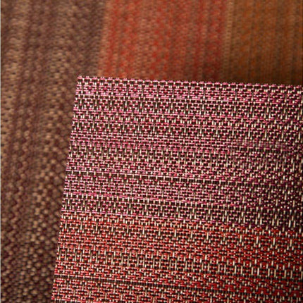 Placemats Set Of 6 For Dining Table Washable Woven Vinyl Placemats Non-Slip Heat Resistant Kitchen Table Mats Easy To Clean (Set Of 6)- Red.