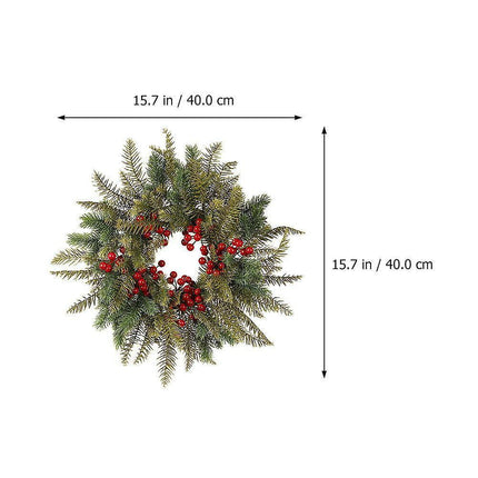 Red Berry Wreath Outdoor Christmas Wreath Christmas Fireplace Wreath Christmas Door Wreath Christmas Wreath Ornament 40x40cm.
