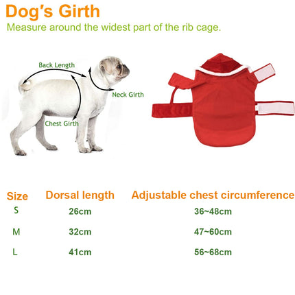 Santa Dog Costume Christmas Pet Clothes Santa Claus Riding Pet Costumes Party Dressing Up Dogs Cats Outfit For Small Medium Dogs Cats.