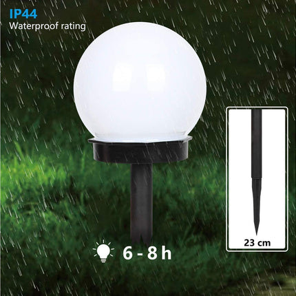 Solar Lights Outdoor, 6 Pack Solar LED Globe Powered Garden Light Waterproof for Yard Patio Walkway Landscape In-Ground Spike Pathway Cool White.