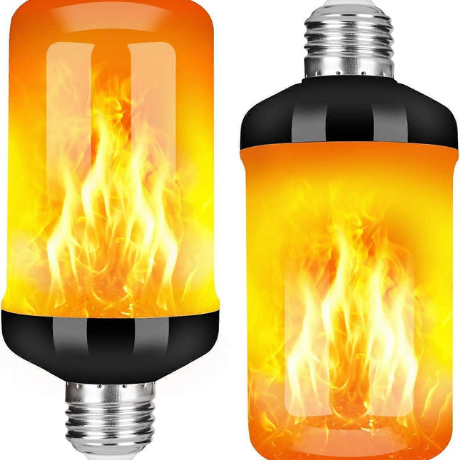 2pcs LED Flame Effect Fire Light Bulb Upgraded 4 Modes Flickering Fire Christmas Decorations Lights.