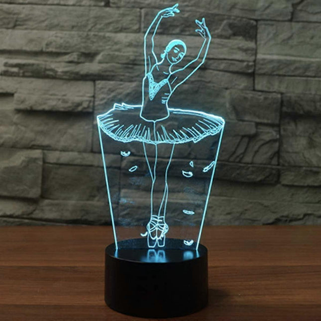 3D Optical Illusion Lamp LED Night Light Optical Illusions Night Lamp 7 Colors Touch Bedside Lamp.