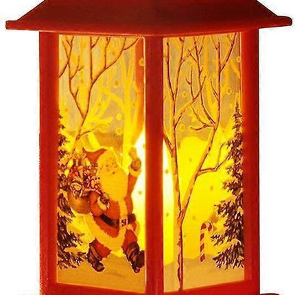 Christmas Candle piece with LED candle decoration small red.