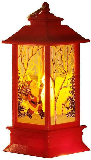 Christmas Candle piece with LED candle decoration small red.