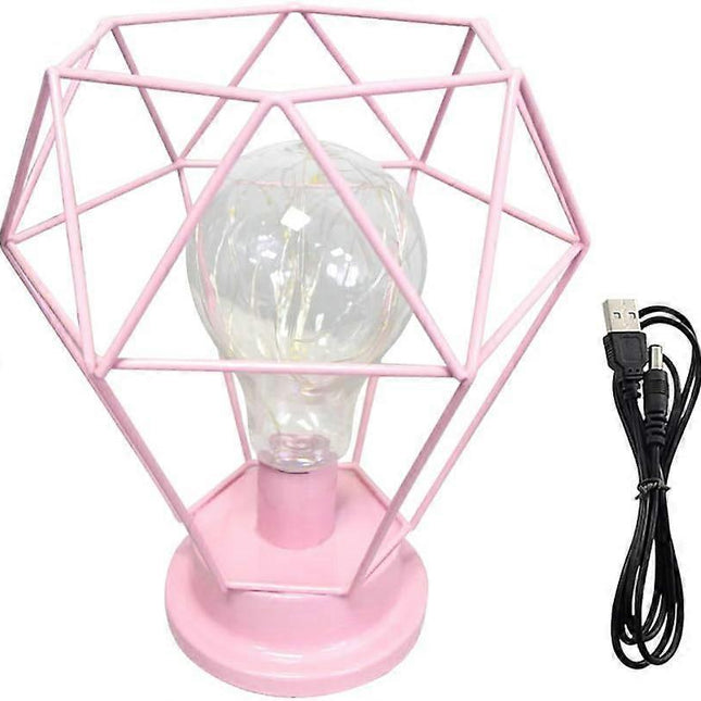 Desk Lamps Bedside Lamp Diamond Table Lamp Made of Nordic Wire Decorative USB LED Desk Lamp Battery-operated.