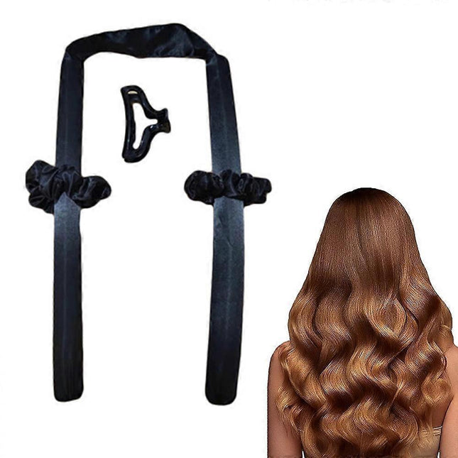 Heatless Hair Curlers For Long Hair, No Heat Silk Curls Headband Can To Sleep In Overnight, Soft Foam Hair Rollers, Curling Ribbon and Flexible.