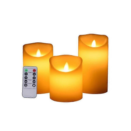 LED Candles Flameless Candles Warm White LED Candle Lights Electric Flickering LED Wick Lamp with Remote Control Timer Function.