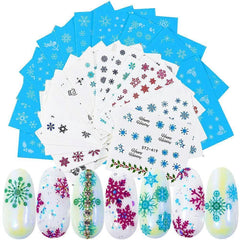 Christmas Nail Sticker New Year Water Decals Christmas Decoration Patch Watermark Nail Art Decoration.