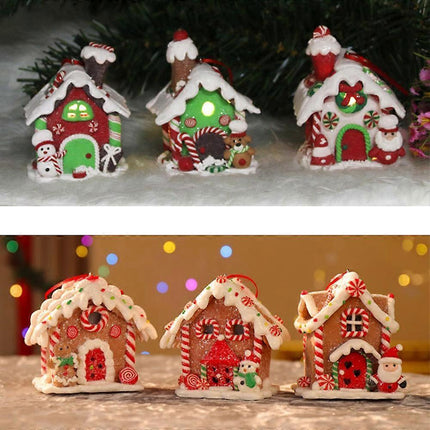 Christmas Scene Village Houses LED Lighted Christmas Buildings.