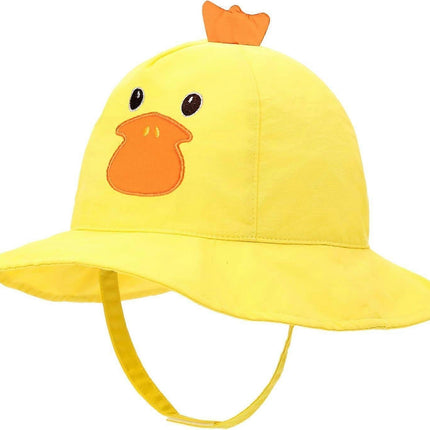 Cotton Animal Babies Bucket babies Sun Hats UPF 50+ Summer Hats Sun Protection for babies Babies babiess babiess Girls-Yellow 54cm.