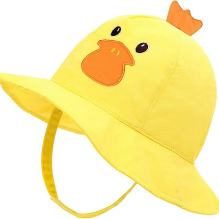 Cotton Animal Babies Bucket babies Sun Hats UPF 50+ Summer Hats Sun Protection for babies Babies babiess babiess Girls-Yellow 54cm.