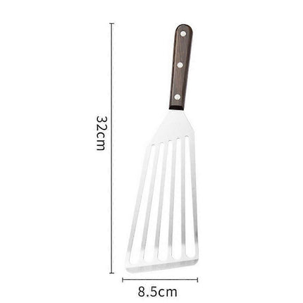 Heat Resistant Fish Spatula - Stainless Steel Metal Spatula for Non-Stick Pans - Premium Spatula.