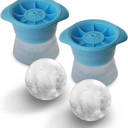 Large Ball Ice Cube Trays 6cm Set of 2 (Grey).
