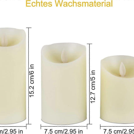 LED Candles Flameless Candles Warm White LED Candle Lights Electric Flickering LED Wick Lamp with Remote Control Timer Function.