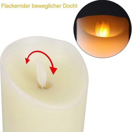 LED Candles Flameless Candles Warm White LED Candle Lights Electric Flickering LED Wick Lamp with Remote Control Timer Function.