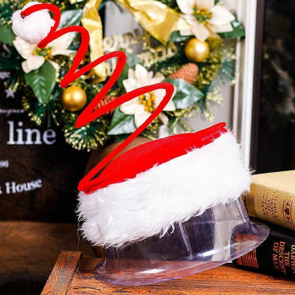 Spiral Spring for Santa Hat Santa Hat Spring Fan Santa Claus Hat Christmas Clothes Christmas Decorations.