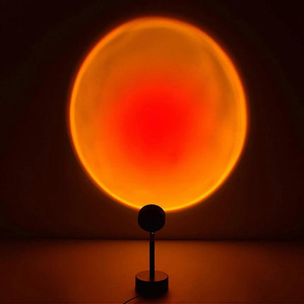 Sunset Projection Floor Lamp, Rainbow/Sunset Night Light Projector Led Light Lamp, 180-Degree Rotating Background Light.